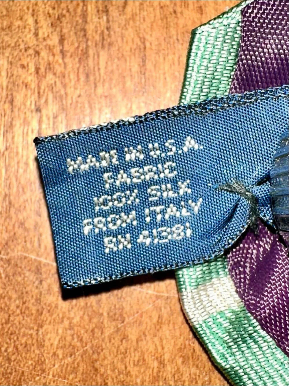 Polo by Ralph Lauren Seafoam Green Tie with Cream Diagonal Stripes